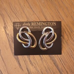 Remington Gold and Silver Interlocked Earrings